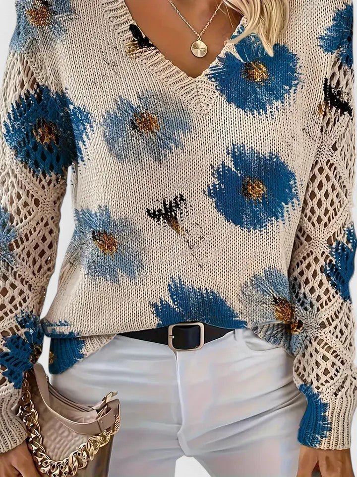 Aurélie | Elegant sweater med blomsterdesign