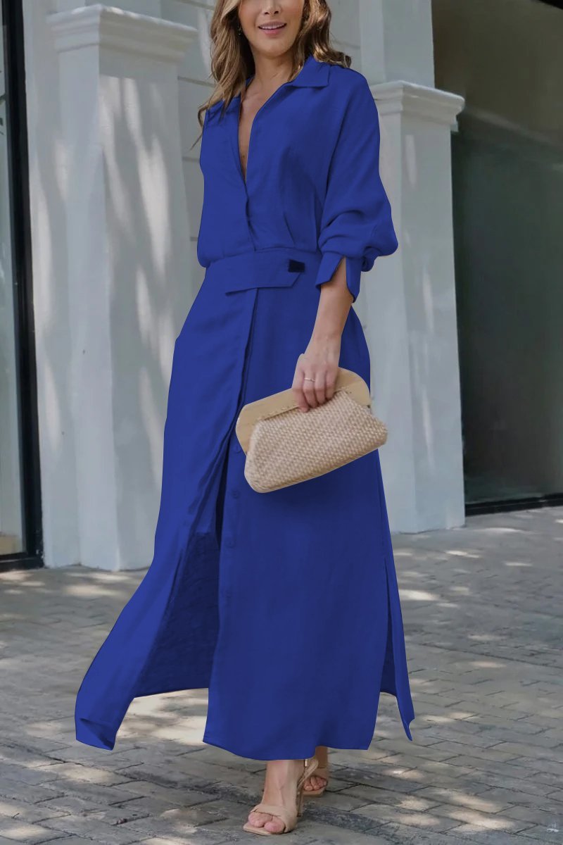 Jeanette | Maxi Kjole med V-hals