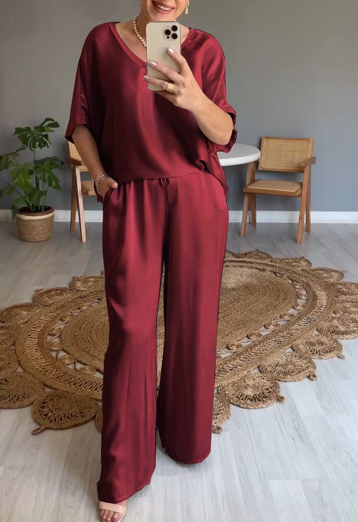 Elena | Casual to-delt sæt med rund hals