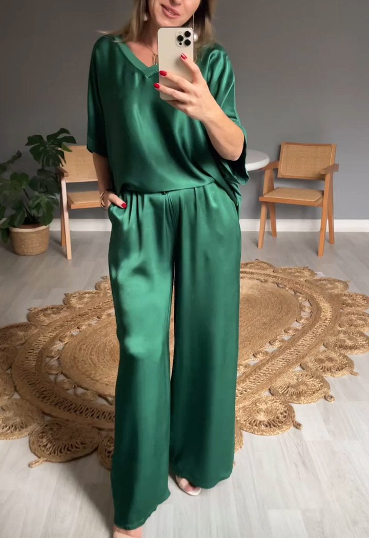 Elena | Casual to-delt sæt med rund hals