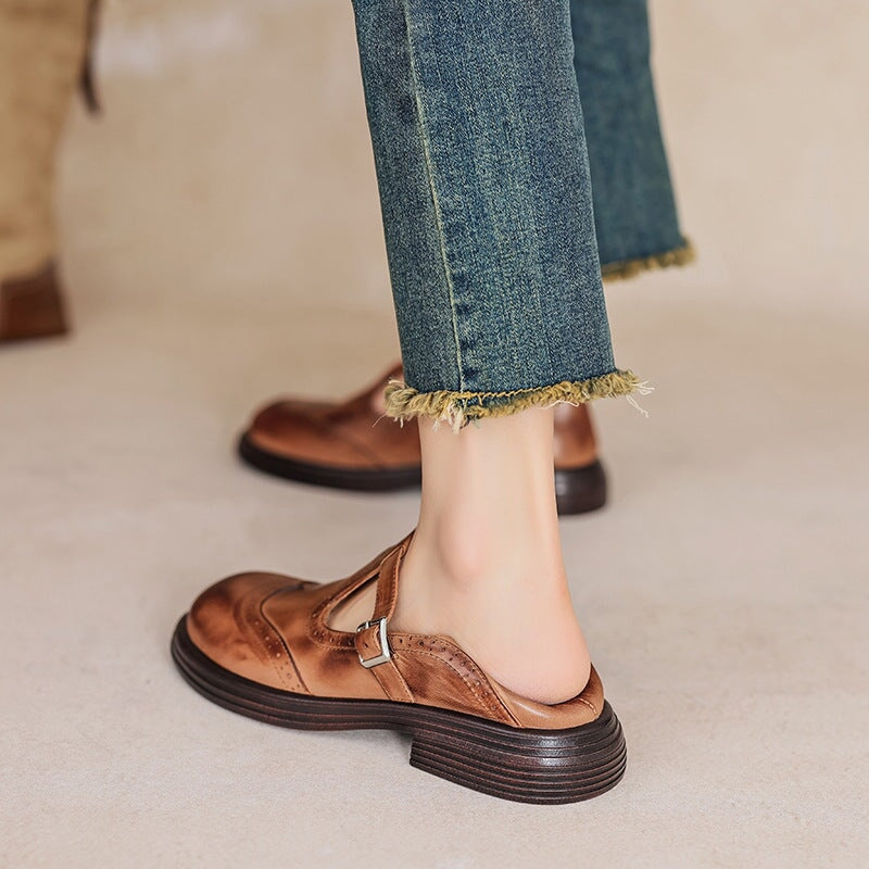 Velda™ | Elegante Mary Janes i læder