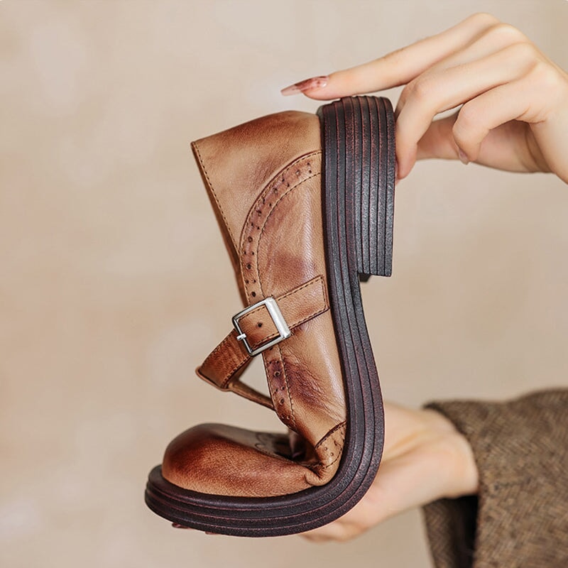 Velda™ | Elegante Mary Janes i læder