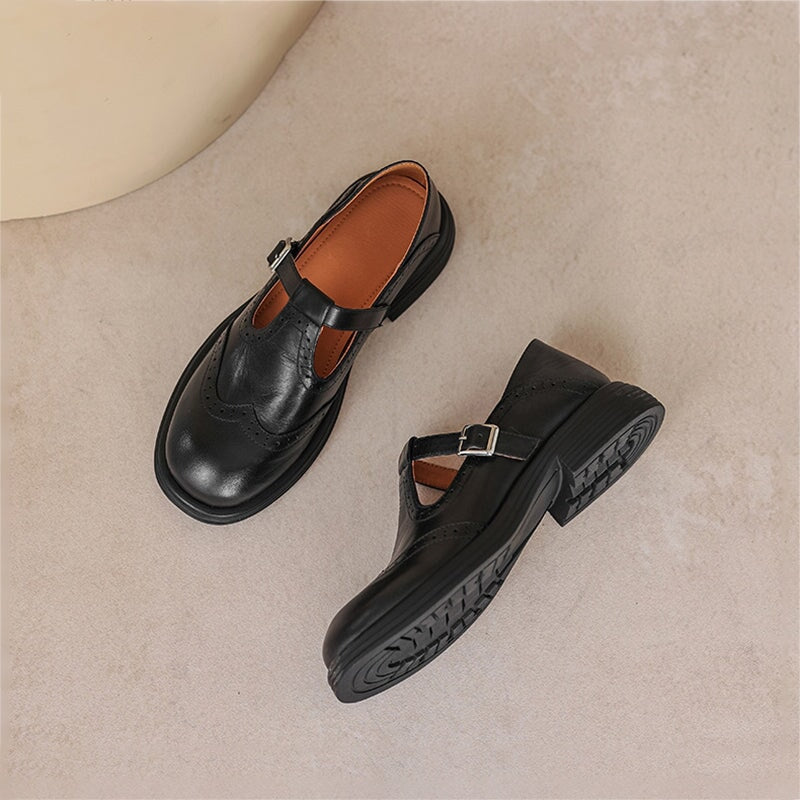 Velda™ | Elegante Mary Janes i læder