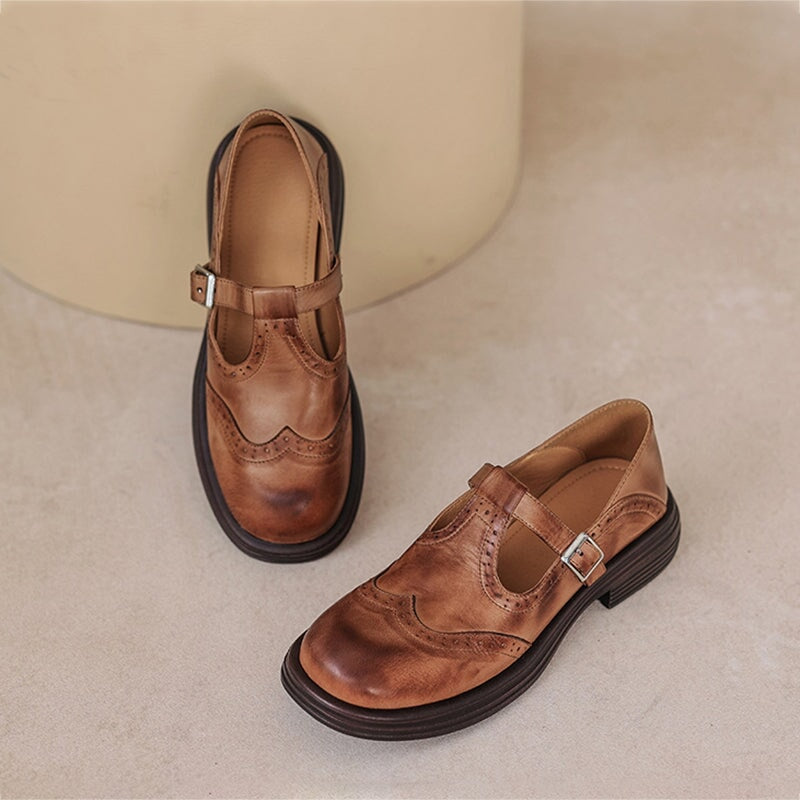 Velda™ | Elegante Mary Janes i læder