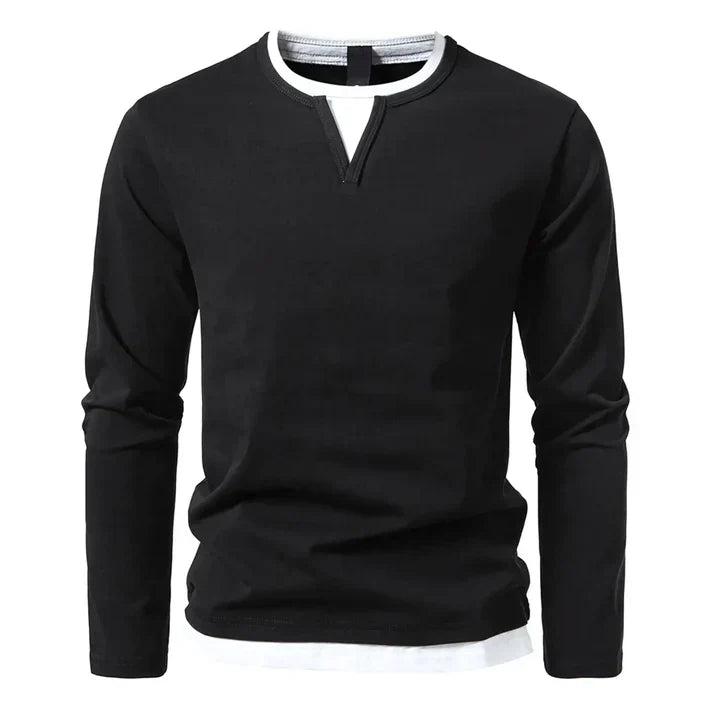 Léonard™ | Premium langærmet t-shirt i kæmmet bomuld