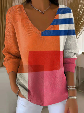 Lunessa – Premium blød strikpullover med V-udskæring
