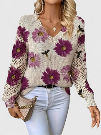Aurélie | Elegant sweater med blomsterdesign