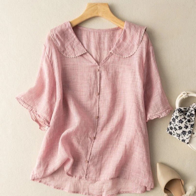 Adele | Let Linned Bluse