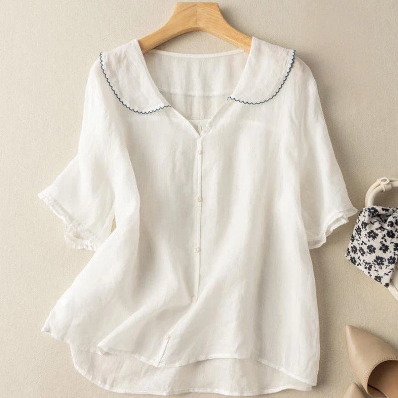 Adele | Let Linned Bluse