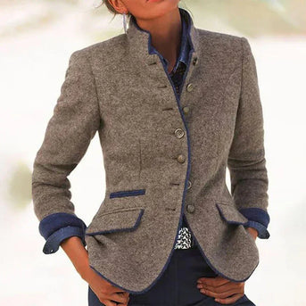 Valeria | Elegant blazer med høj krave