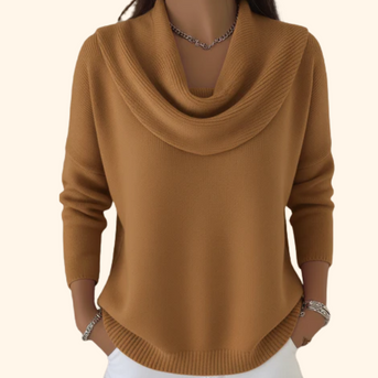 Avalisse – Weicher Strickpullover mit schickem Kragen