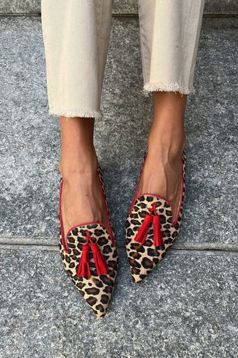Sophie | Loafers med røde frynser