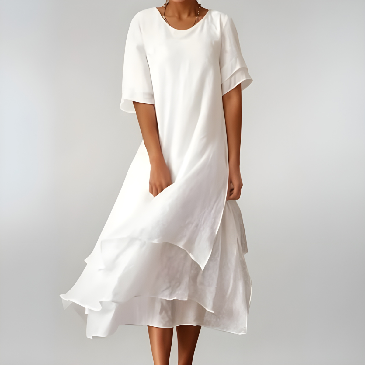 Agnès | Let og Elegant Lang Bomuldskjole