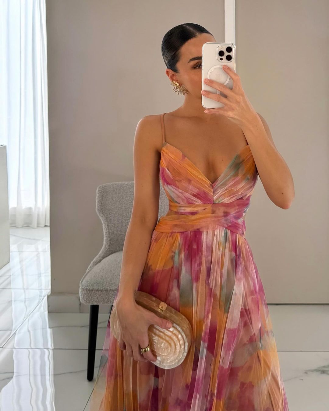 Giselle - Charmerende Maxi Kjole med Blomsterprint