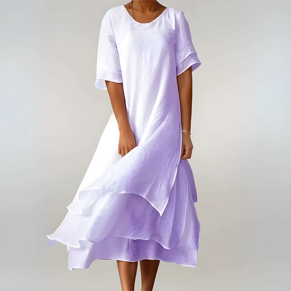 Agnès | Let og Elegant Lang Bomuldskjole