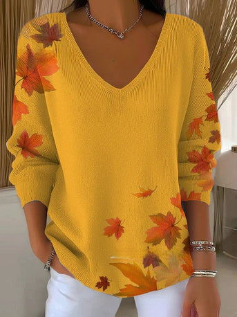 Lunessa – Pullover aus Strick mit V-Ausschnitt