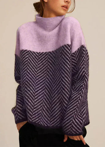 Lucivine – Ribstrikket bomuldsrullekravepullover