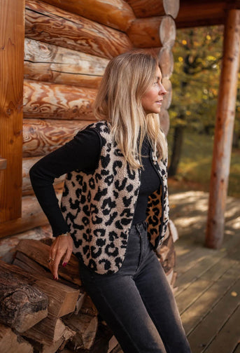 Leana | Vest med Panterprint