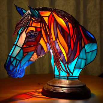 Bella | Magisk Bordlampe i Farvet Glas