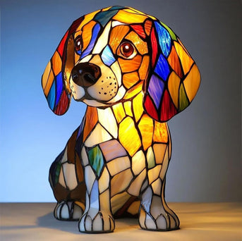 Coco | Lampe til hunden Magisk i farvet glas