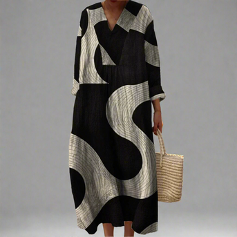 Karen™ | Elegant Geometrisk Kjole