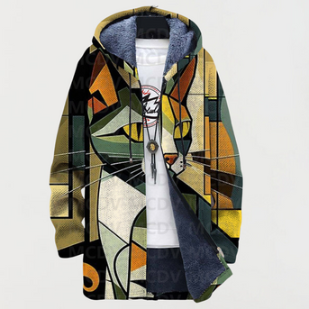 Luna | Geometrisk Kat Hoodie