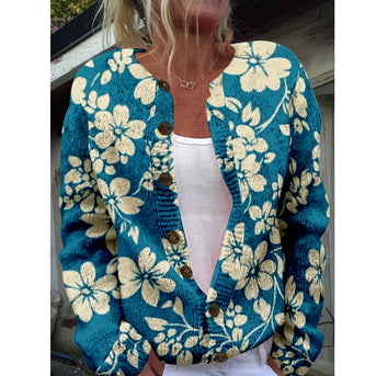 Maren | Elegant cardigan med print