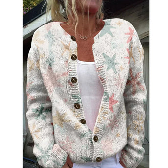 Dora | Elegant cardigan med print