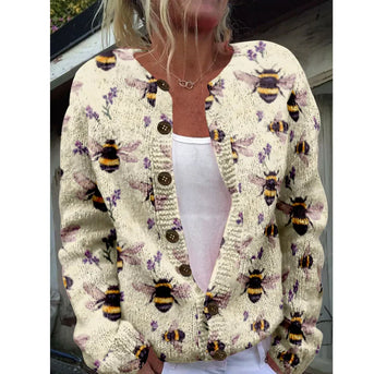 Lotta | Elegant cardigan med print