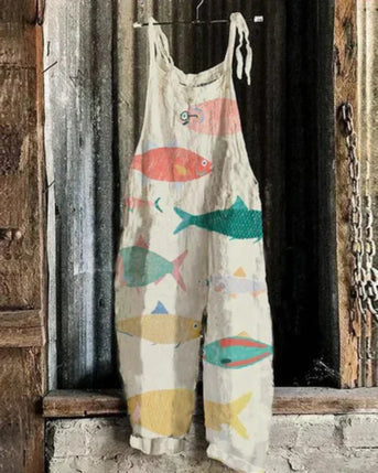 Marini™ | Jumpsuit inspireret af japansk kunst med sardiner