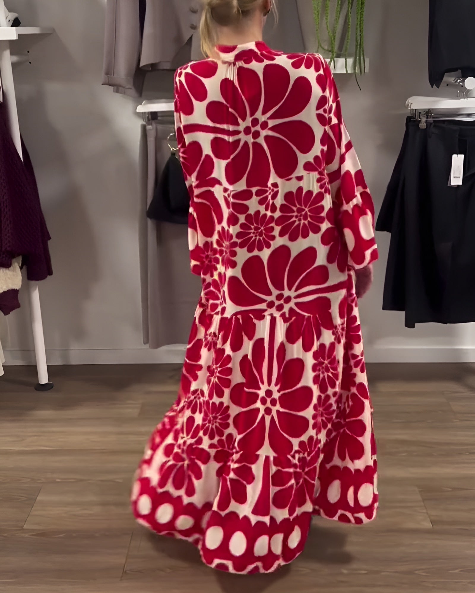 Marielle | Elegant Maxikjole med Blomster