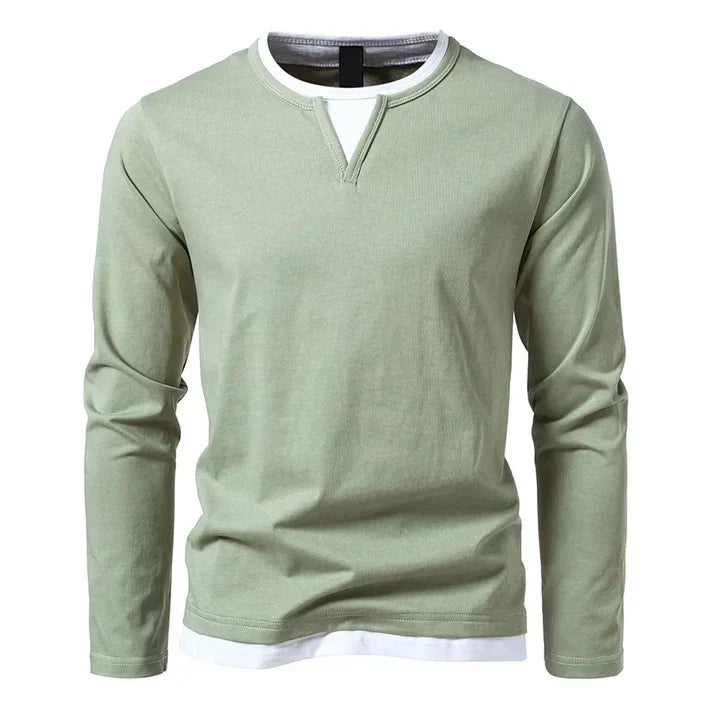 Léonard™ | Premium langærmet t-shirt i kæmmet bomuld