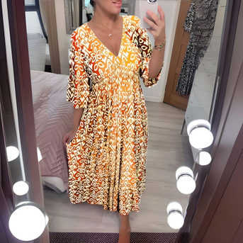 Isabella | Boho-stil kjole med mønster