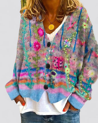 Callie | Elegant cardigan med blomster