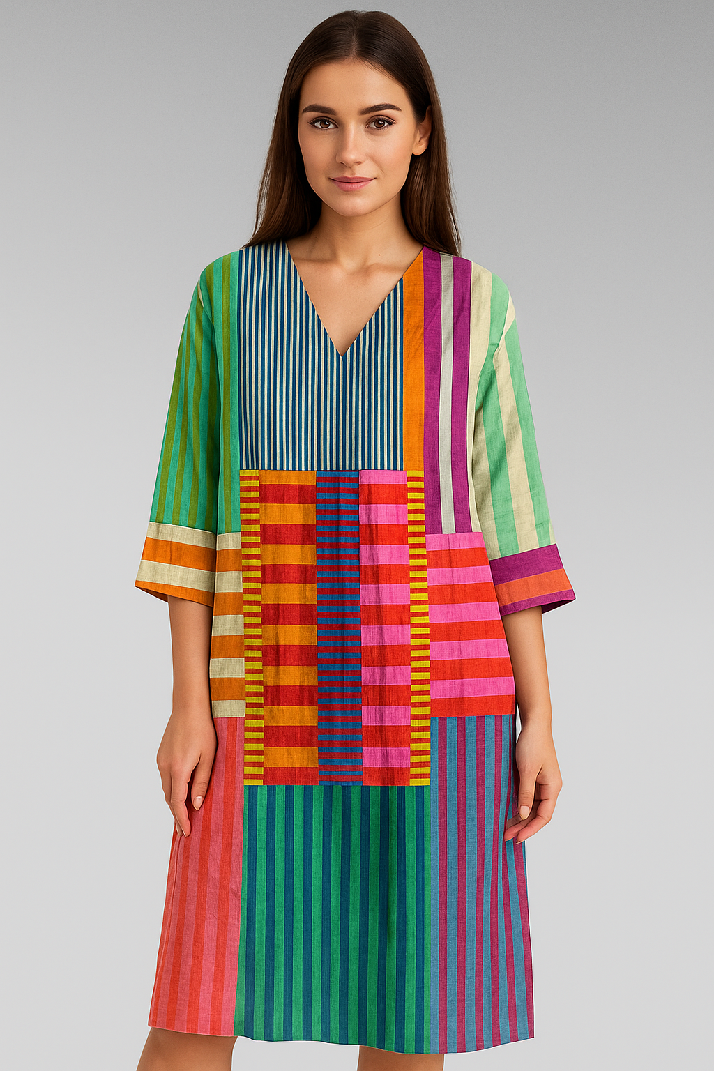 Lia™ | Elegant Geometrisk Kjole